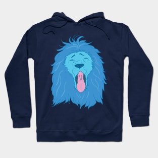 Blue Lion yawning Hoodie